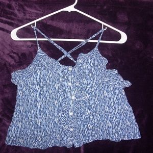 Blue and white shirt